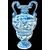 Grande vaso in maiolica  con manici serpentiformi e decoro a personaggi,putti e satiri su sfondo agreste stile Savona, manifattura Cantagalli Firenze.