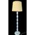 Floor lamp in transparent diamond glass, slightly iridescent. Barovier & Toso. Murano.