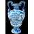Grande vaso in maiolica  con manici serpentiformi e decoro a personaggi,putti e satiri su sfondo agreste stile Savona, manifattura Cantagalli Firenze.