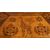 Antique English table with exotic taste from the 1800s, richly inlaid with animals and figures