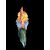 Large multicolored heavy glass rooster with gold inclusions. Aldo Nason for A.Ve.M, Murano