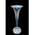 Silver 'trumpet' vase with round base, everted mouth and tapered body. Germany.