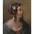 RITRATTO DI GIOVINETTA OLIO SU TELA META’ XIX SECOLO