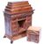 Monetiere in legno di noce e di cedro, intagliato e dipinto, Nord Italia, fine XVIII secolo inizi XIX secolo