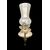 Heavy glass wall lamp with bubble inclusions, milk glass, and gold leaf. Salviati manufacture. Murano.