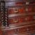 Walnut wood canterano with opening top, twisted columns, Papal State, second half of the 16th century