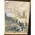 Acquarello Tito Ettore, XIX sec, risorgimento - Assedio Villa del Vascello Roma - 47x38 cm