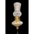 Heavy glass wall lamp with bubble inclusions, milk glass, and gold leaf. Salviati manufacture. Murano.