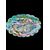 Heavy green submerged glass centerpiece bowl, 'Byzantine' type. A.Ve.M. Murano.