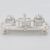 George III sterling silver inkstand, John Cramer, London, 1812