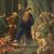 Italian painting oil on copper Expulsion of the merchants from the temple