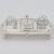 George III sterling silver inkstand, John Cramer, London, 1812