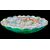 Heavy green submerged glass centerpiece bowl, 'Byzantine' type. A.Ve.M. Murano.