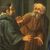 Italian painting oil on copper Expulsion of the merchants from the temple