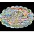 Heavy green submerged glass centerpiece bowl, 'Byzantine' type. A.Ve.M. Murano.