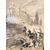 Acquarello Tito Ettore, XIX sec, risorgimento - Assedio Villa del Vascello Roma - 47x38 cm