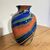 Vaso in vetro Ottavio Missoni  - Arte Vetro Murano anni 80 firmato . Mod EOS  -  Posmoderno H 33 cm