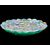 Heavy green submerged glass centerpiece bowl, 'Byzantine' type. A.Ve.M. Murano.