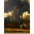Italian painter (19th-20th century) - River landscape with woods and town.