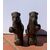 Pair of small bronze sculptures - Grotesque Lions. Italy, 18th-19th century.