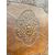 Poltrona antica neorinascimentale con braccioli e cuoio stampato, XIX sec. 50x63x55cm