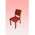 Set of 6 Italian Deco-style chairs in rosewood and leather seat