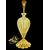 Heavy glass lamp 'cordonato oro'. Signature Barovier and Toso, Murano.