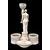 Earthenware oil cruet with a neoclassical figure-shaped handle. Venetian manufacture.