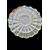 Polylobed centerpiece vase with bubble inclusions and gold leaf. Fratelli Toso, Murano.