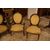 Antique French living room from the 1800s, Louis XVI style, 5 pieces with rich mercury-gilded bronze applications.