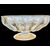Polylobed centerpiece vase with bubble inclusions and gold leaf. Fratelli Toso, Murano.