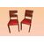 Set of 6 Italian Deco-style chairs in rosewood and leather seat