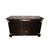 Antique French Empire style sideboard, black lacquered, 1800s, restored