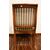 Beautiful French mahogany armchair from the 1800s, Directoire style, with striped fabric.