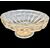 Polylobed centerpiece vase with bubble inclusions and gold leaf. Fratelli Toso, Murano.