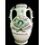 Two-handled majolica vase with rocaille decoration and stylized vegetal motifs. Caltagirone, Sicily.