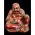 Painted terracotta Buddha figure. Cacciapuoti Manufacture. Milan.