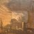 Dipinto Veduta portuale all ‘ Alba . Olio su tela XVII sec  Giovanni Grevenbroeck – Solfarolo . Mis 149 x 80
