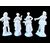 Four popular white porcelain figures, Ginori Doccia manufacture.