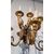 PAIR OF WOOD AND GILDED IRON WALL LIGHTS LATE 18TH CENTURY