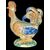 Majolica tureen in the shape of a rooster, Benucci e Latti manufactory of Pesaro