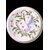 Majolica serving plate/cutting board with plant motifs and playing card decoration. Pavia.