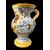 Majolica jug-ewer decorated with Raphael-style motifs and a double-headed eagle. Pesaro, Giuseppe Bertolucci's factory.