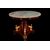 Circular mahogany feather table with marble top