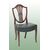 Set of 8 English chairs from the 1800s, Adam style, in mahogany with leather seat
