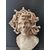 Bellissimo busto a tuttotondo in marmo di Carrara - Medusa con volto di Teschio - H 66 cm