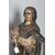 Antique polychrome wooden sculpture of the Virgin, 17th century. H 46 cm.