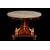 Circular mahogany feather table with marble top