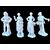 Four popular white porcelain figures, Ginori Doccia manufacture.