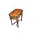 French Louis XVI style vanity in ebony and burr elm wood, richly inlaid